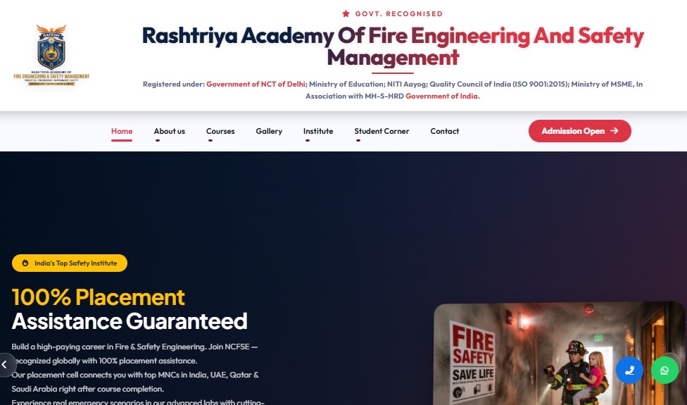 Rashtriya Academic Of Fire Engineering and Safety Management